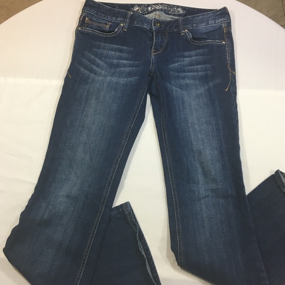 Express Womens Denim Jeans Boot Cut Size 2 Regular - Picture 1 of 8